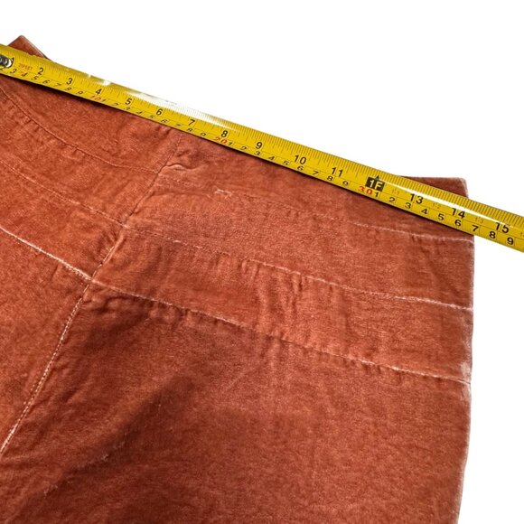 ANTHROPOLOGIE ODILLE Crushed Velvet Skirt Sz 2 Ruffle Hem Rusty Orange Boho Y2K - Picture 8 of 13